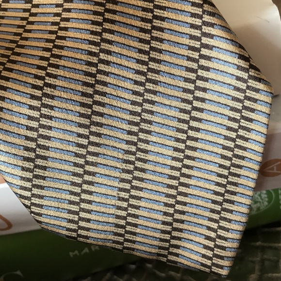 STEFANO RICCI GEOMETRIC STRIPE SILK TIE - Picture 2 of 11